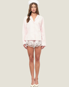 Poppy Lace Poplin Mini Shorts