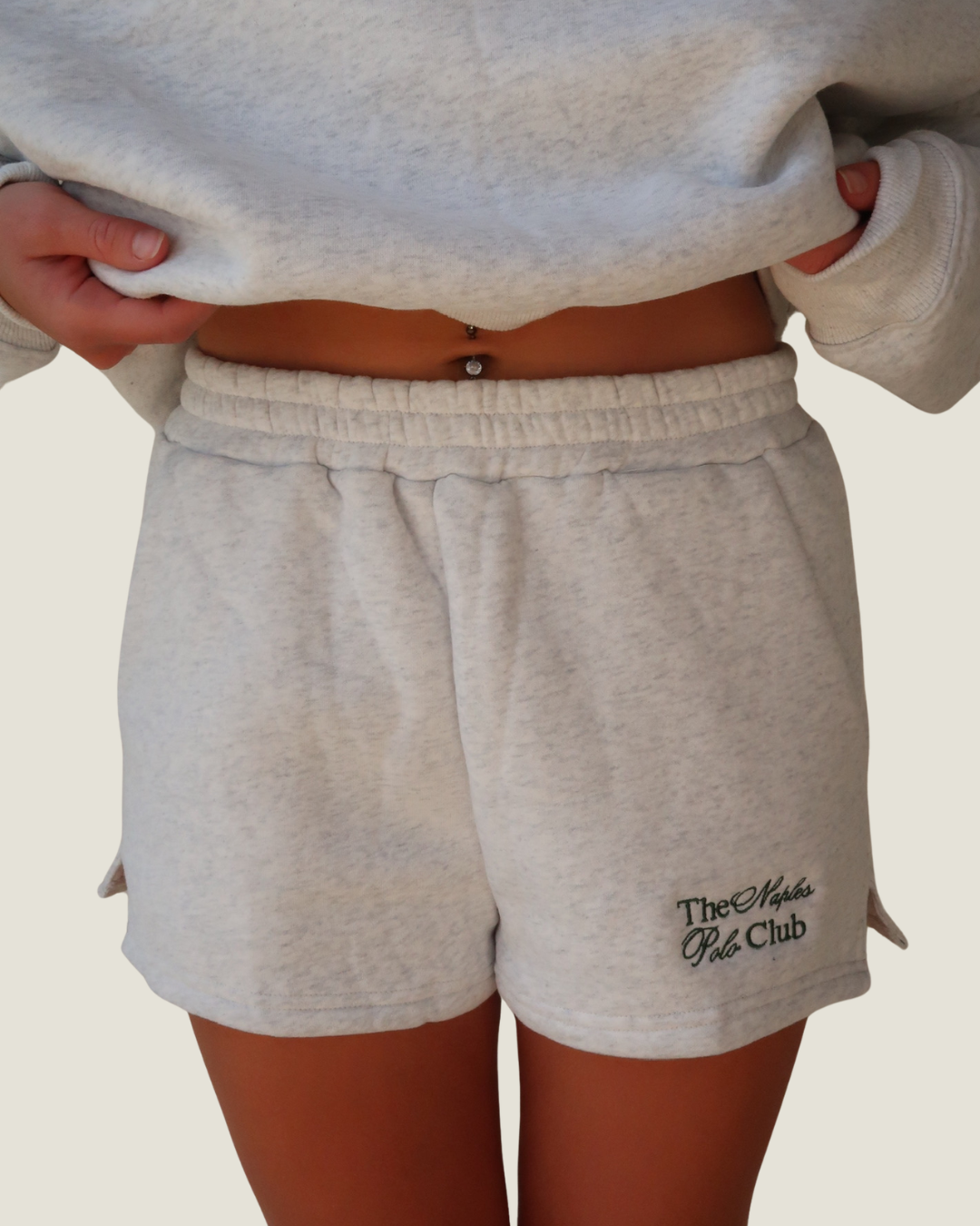 Naples Polo Club Grey High Waisted Sweat Shorts