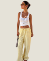 Lemon Pinstripe Studded Ellie Trousers