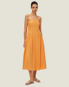Emma Strapless Linen Midi