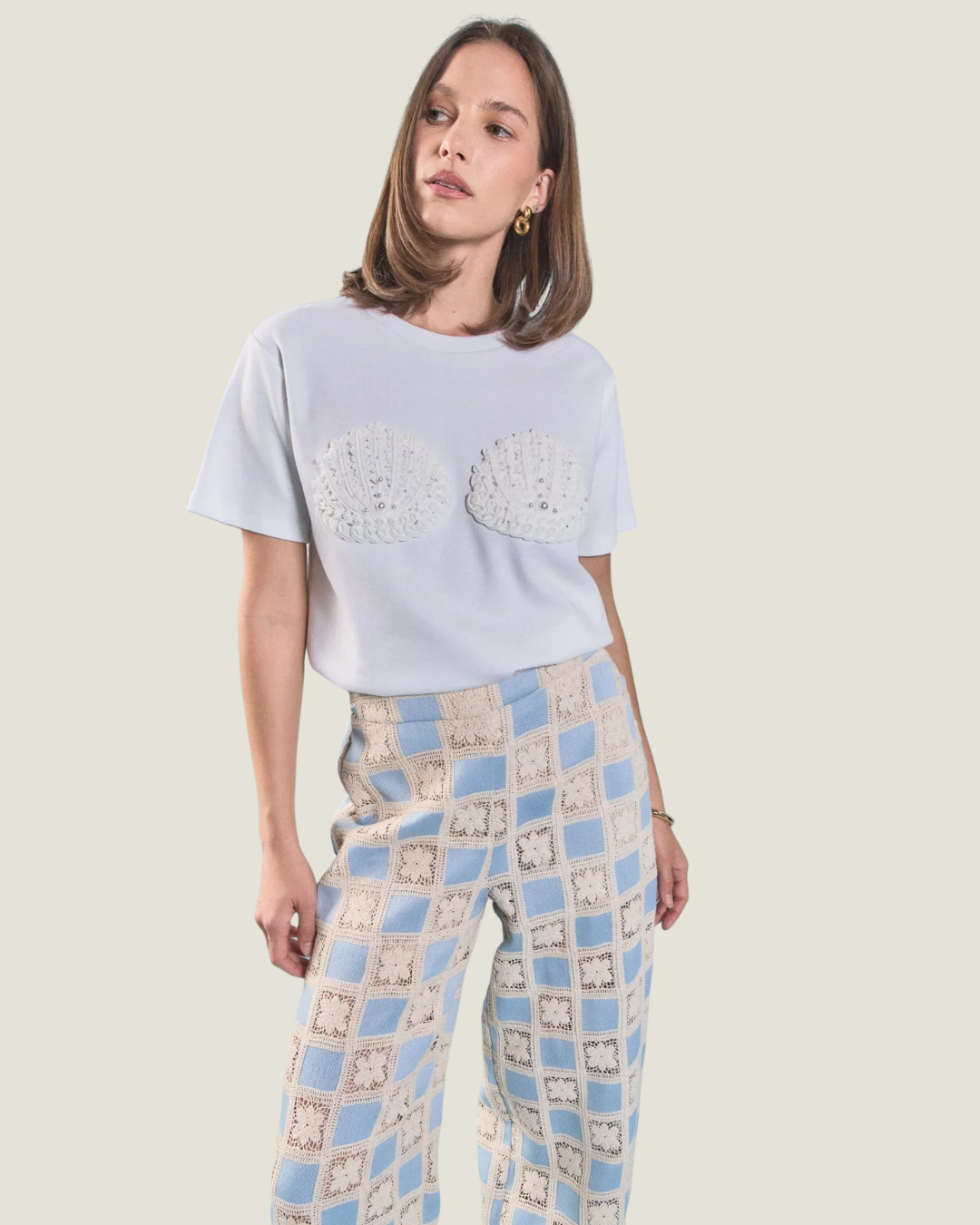 Maris Shell Embellished Tee