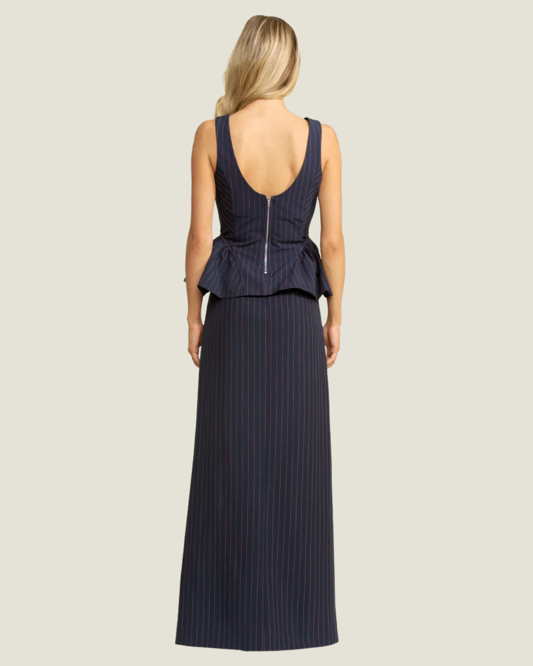 Francesca Pinstripe Maxi Skirt