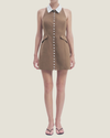 Leoni Linen Collard Mini Dress