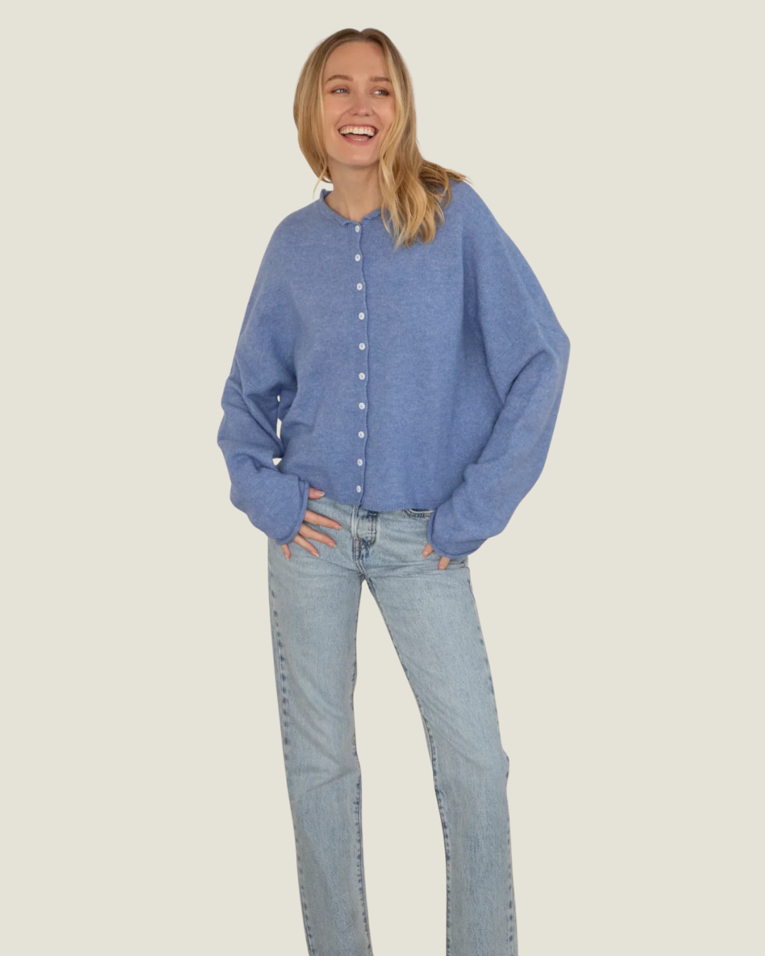 Joyce Cardigan Dusty Blue