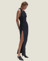 The Maud: Ruched Halter Maxi