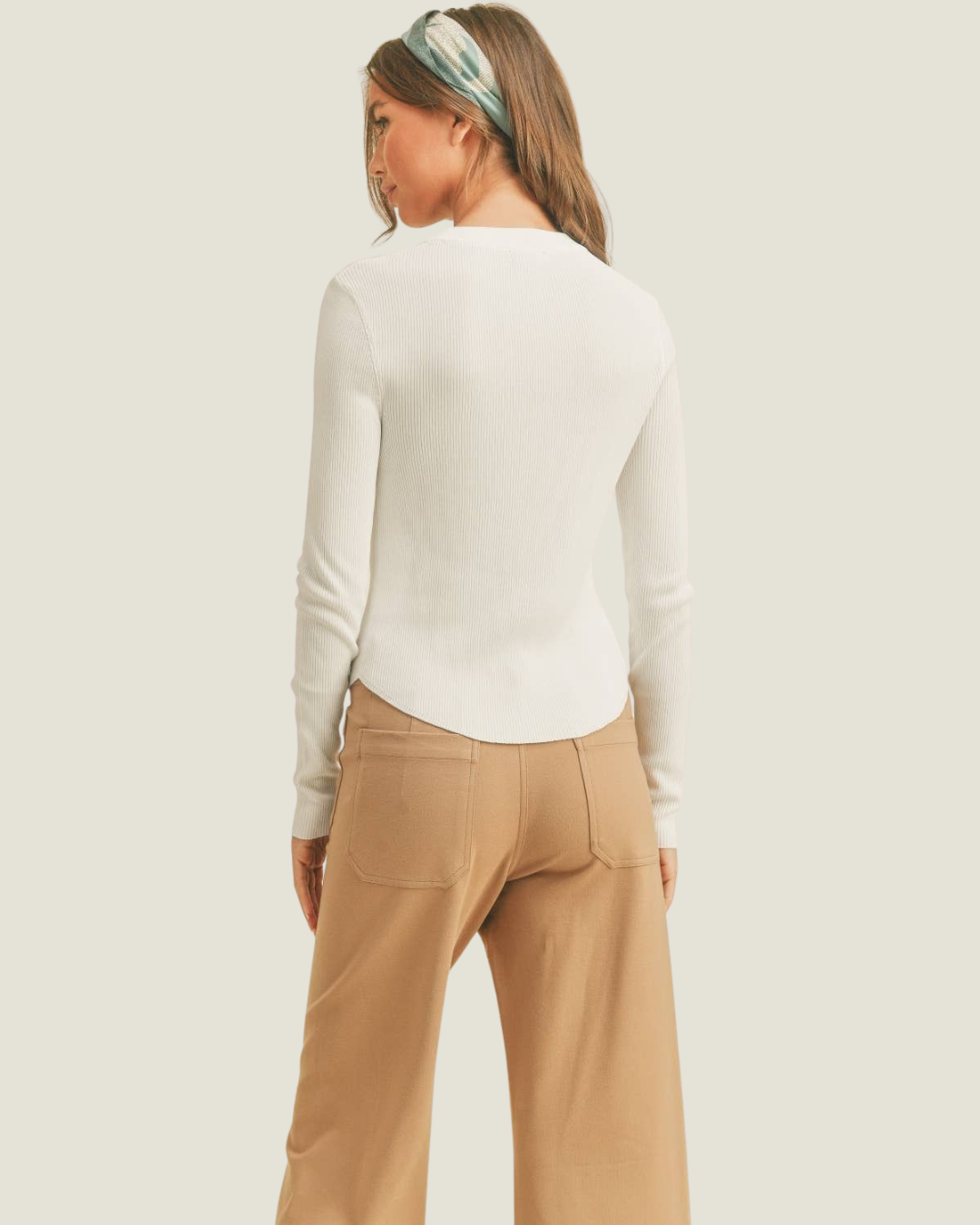 Sophia Ribbed Long Sleeve Top