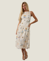 St. Tropez Boat Neck Drop Waist Midi
