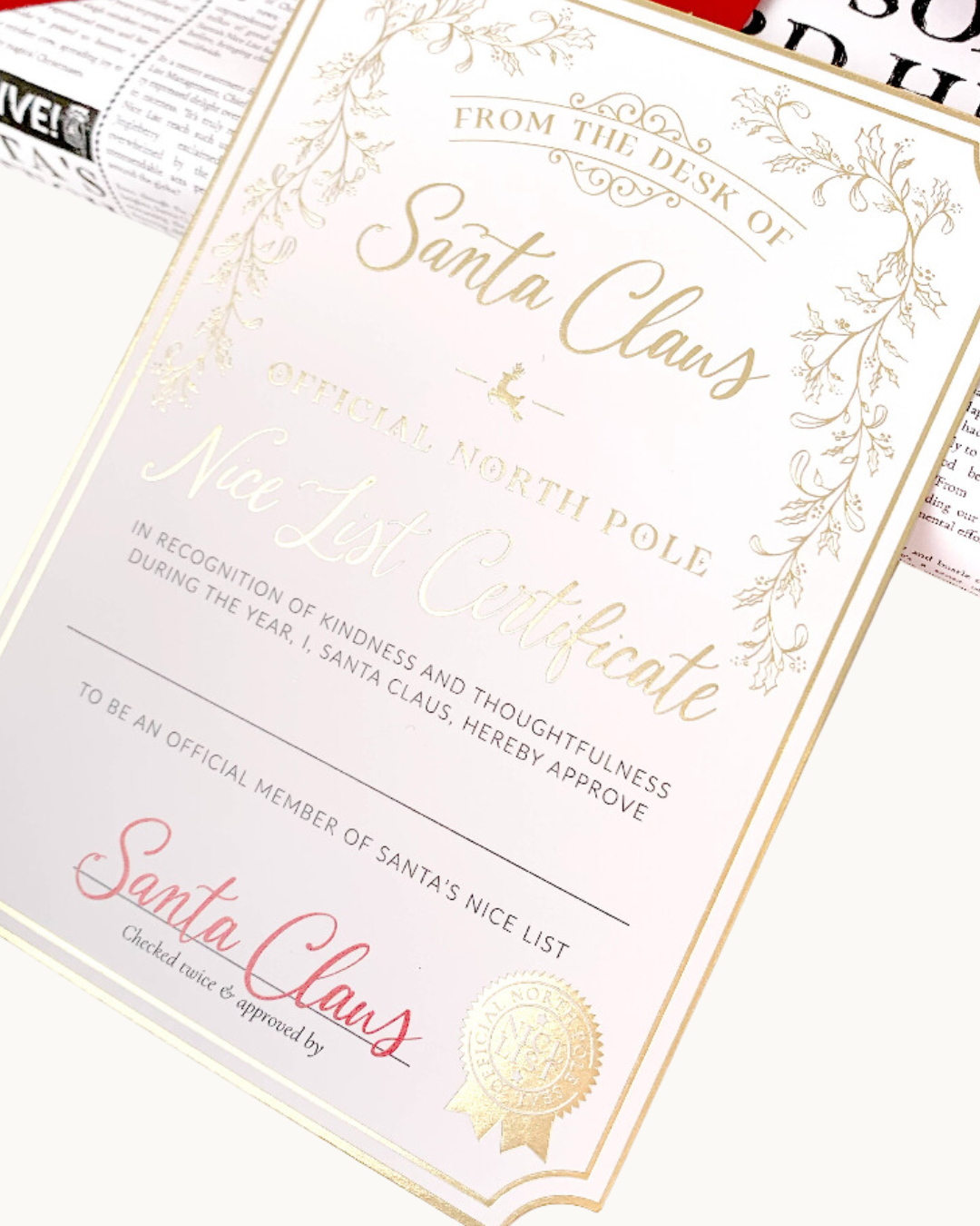 Santa's Nice List Certificate