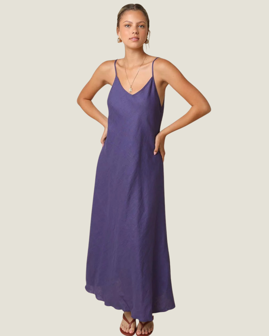 Cody Linen Slip Maxi Dress