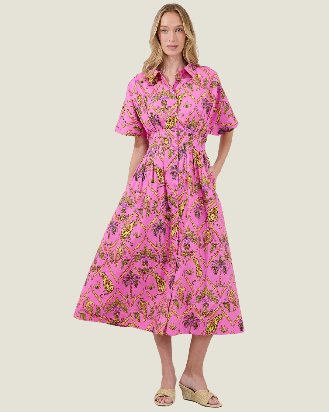 Susannah Pleated Midi Dress