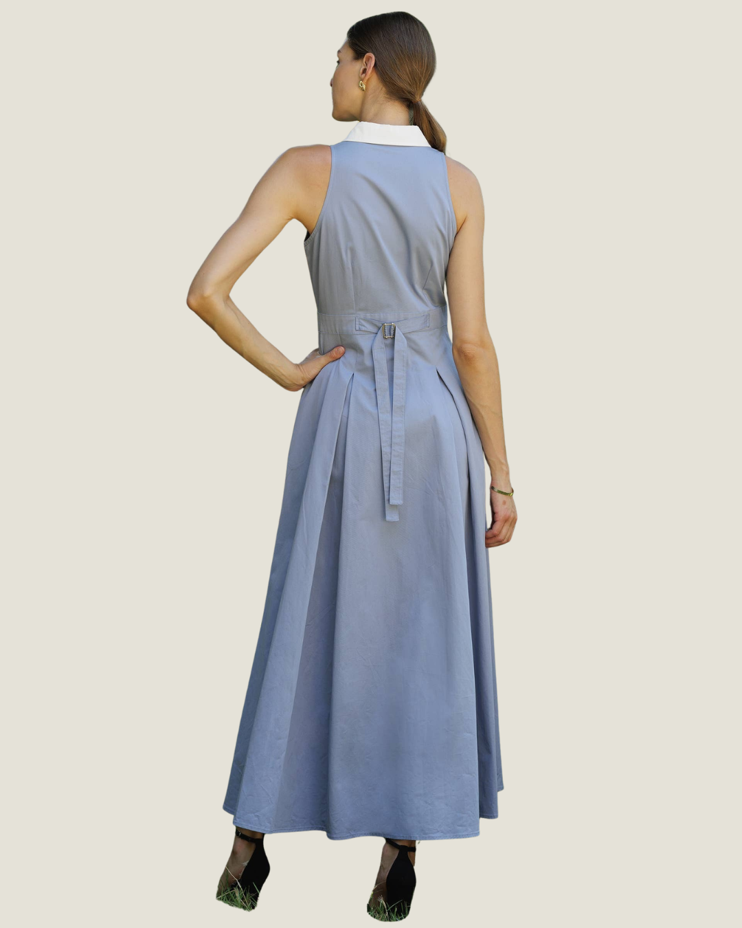 Tessa Sleeveless Collared Maxi Dress