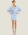 Getty Striped Poplin Shirt is a modern capsule wardrobe piece made by Line & Dot!