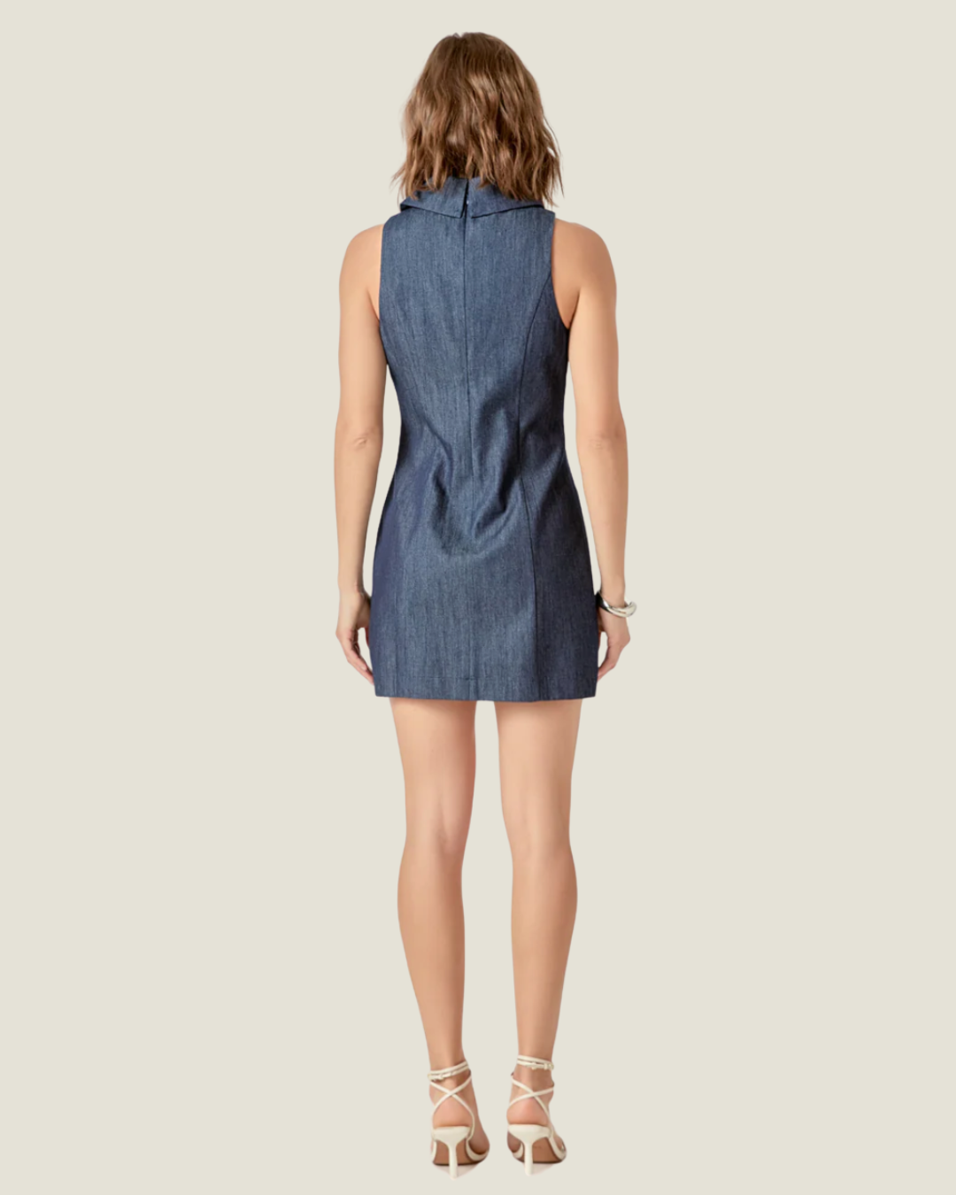 The Jackie: Collard Denim Mini