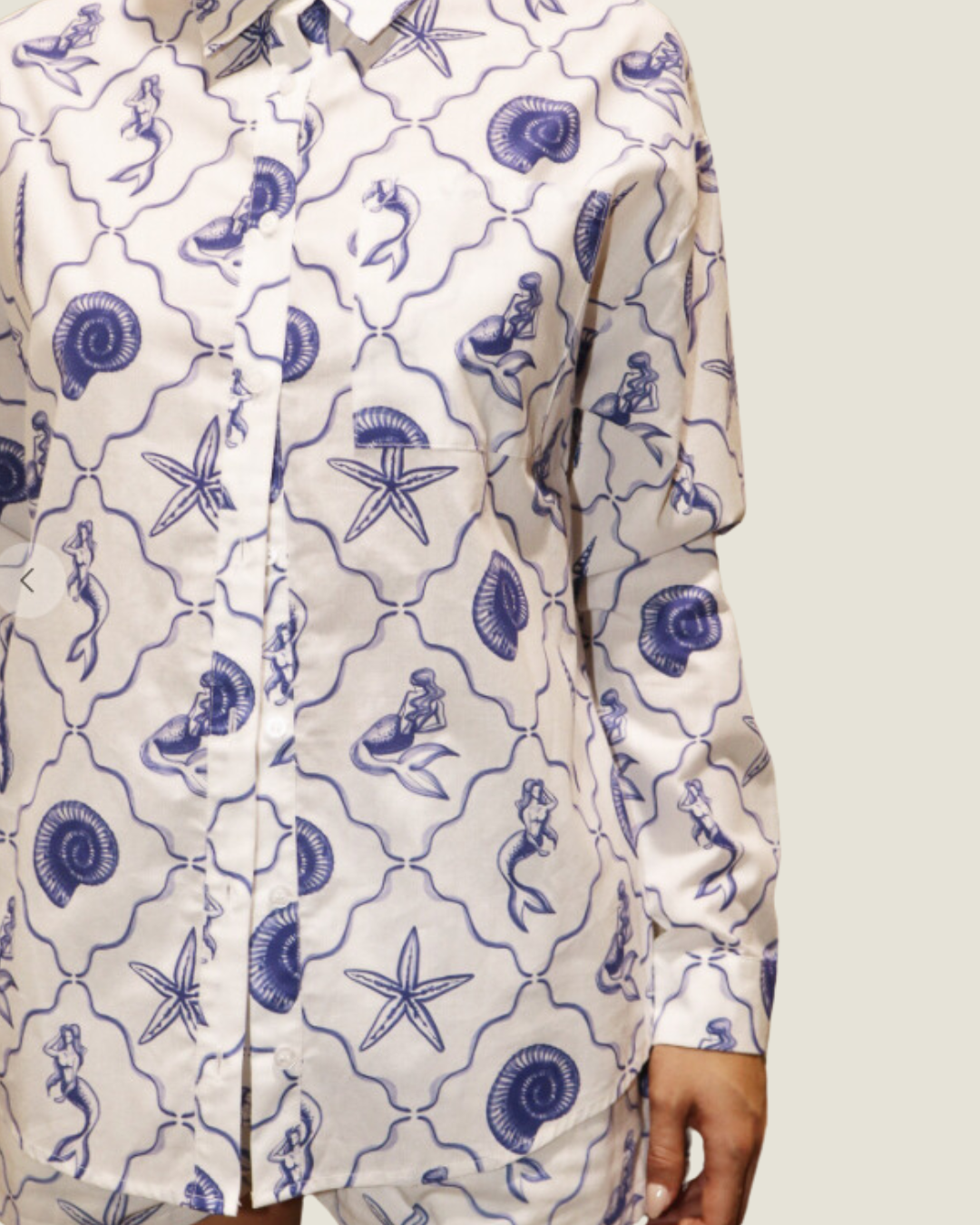 The Blue Lagoon: Patterned Button Up Top