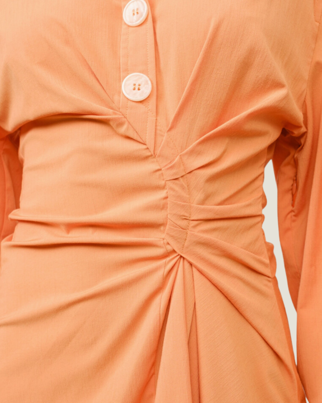 The Havana: Orange Cinched Waist Mini Dress