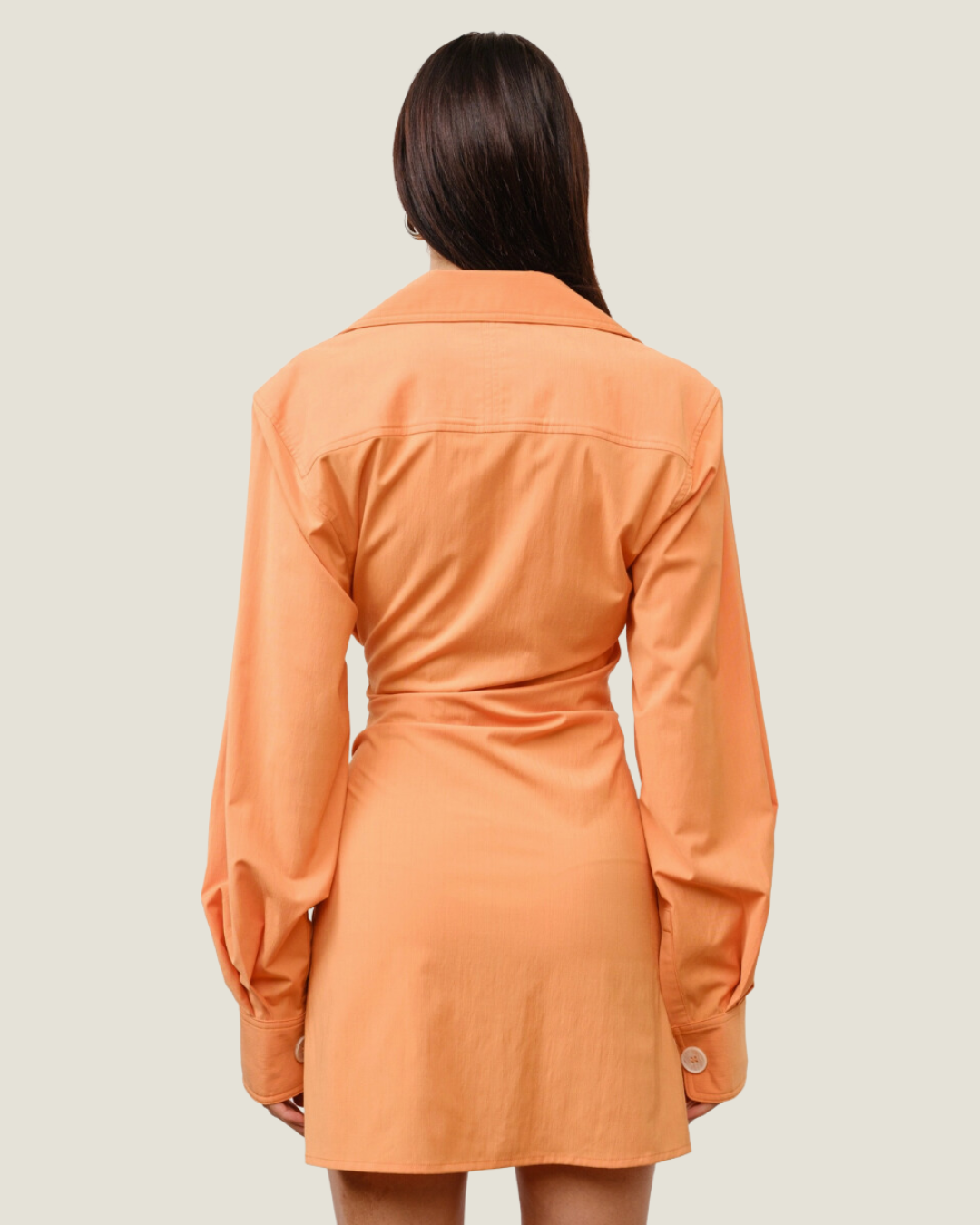 The Havana: Orange Cinched Waist Mini Dress