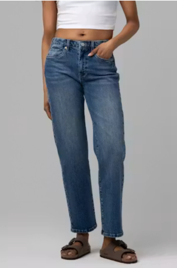 The Stanton Mid-Rise Straight Leg Denim