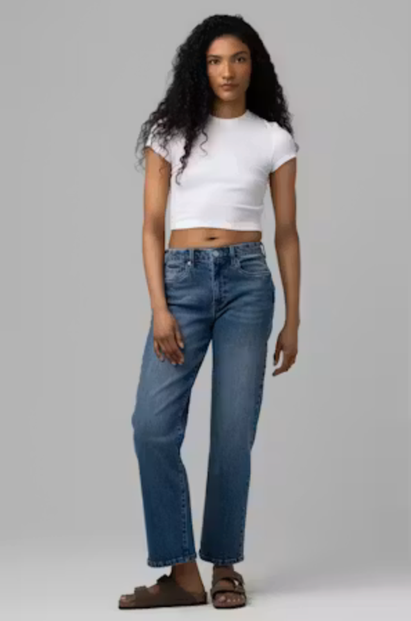 The Stanton Mid-Rise Straight Leg Denim