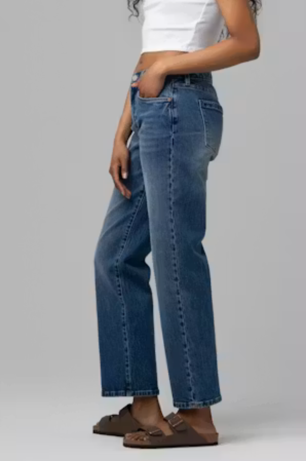The Stanton Mid-Rise Straight Leg Denim