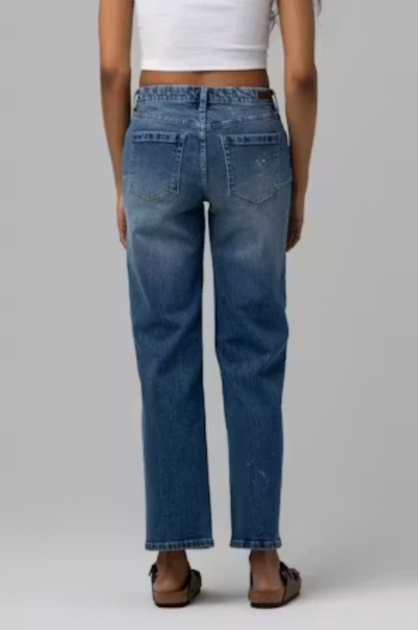 The Stanton Mid-Rise Straight Leg Denim