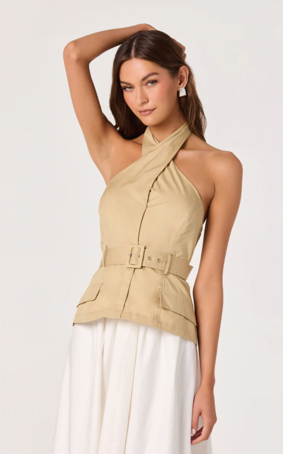 Aleda Belted Midi Dress