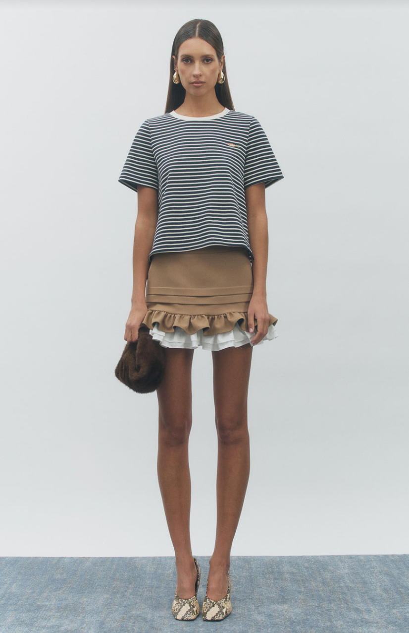 Bruce Embroidered Fish Stripe Tee