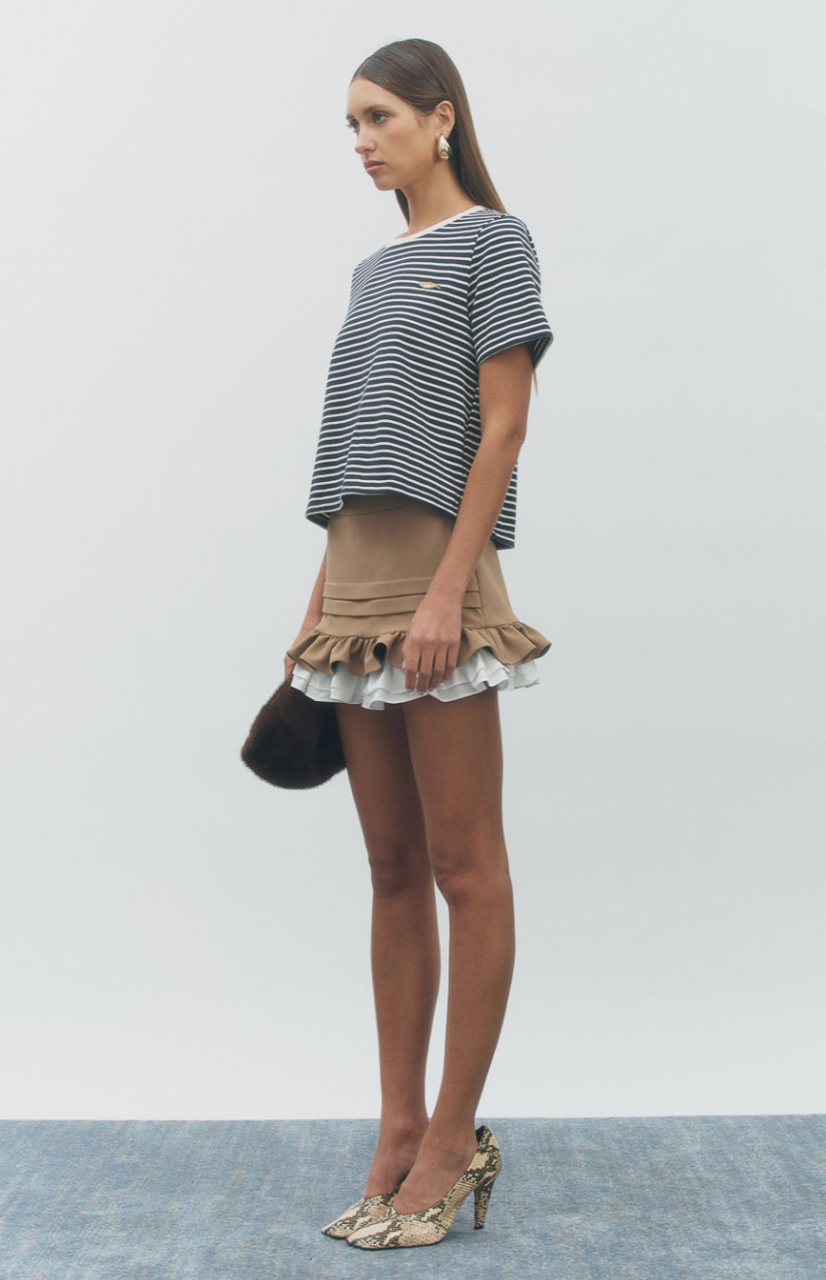 Bruce Embroidered Fish Stripe Tee