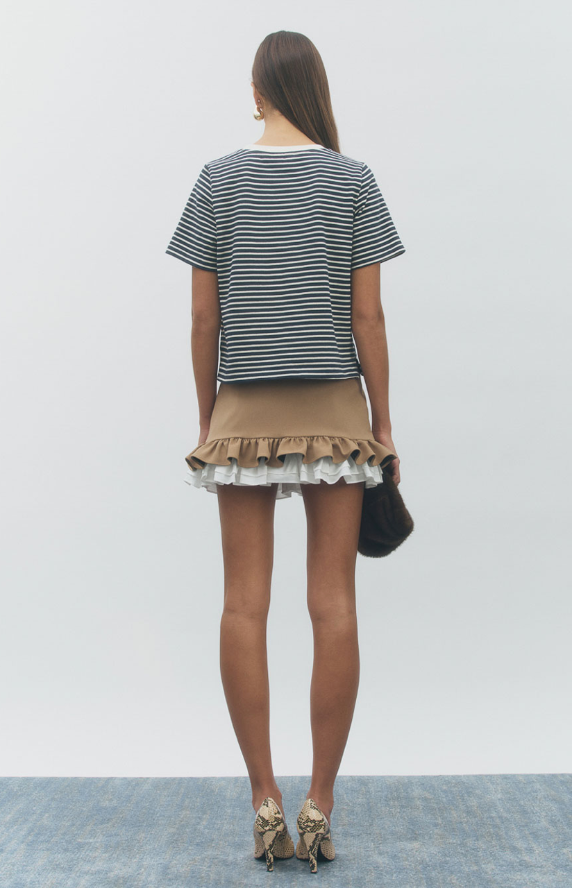 Bruce Embroidered Fish Stripe Tee