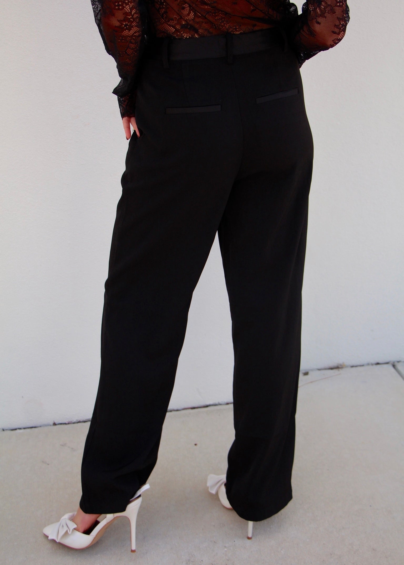 New York Chic: Satin Waistband Trousers