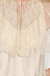Beaded Sheer Mesh Fringe Cape