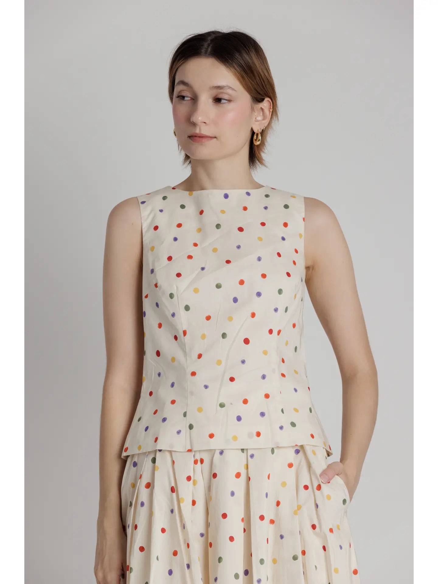 Rosie Colorful Polka Dot Tank