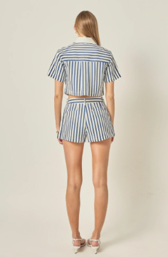 Nautical Stripe Tailored Shorts