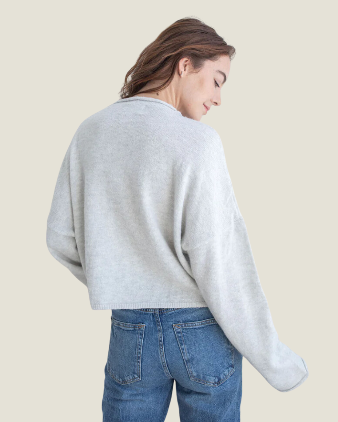 The Joyce: Light Grey Cardigan