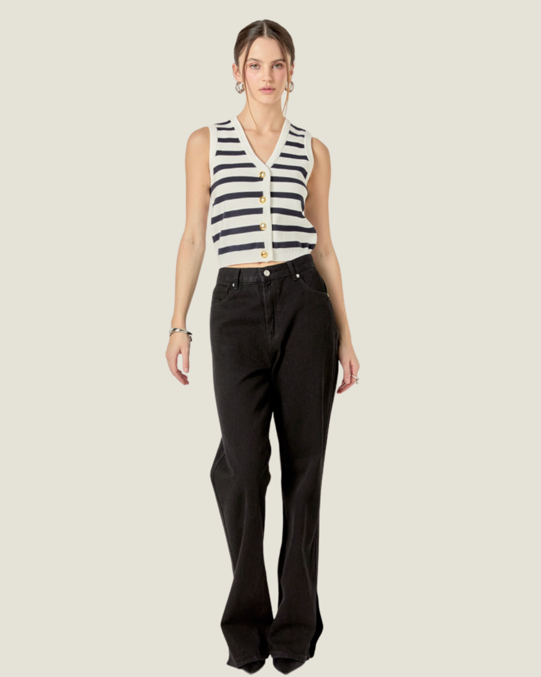 The Matilda: Striped Knit Vest