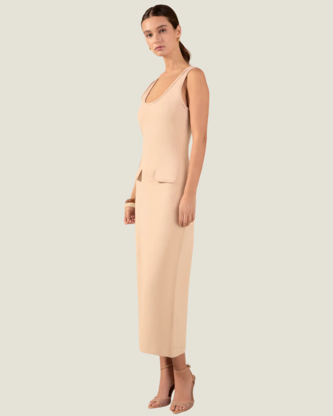 The Colette: Braided Sleeveless Midi Dress