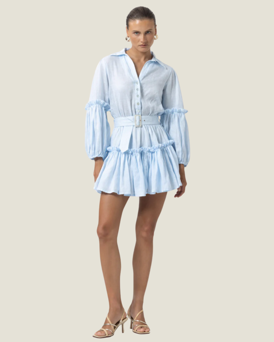 The Lucia: Linen Mini Dress