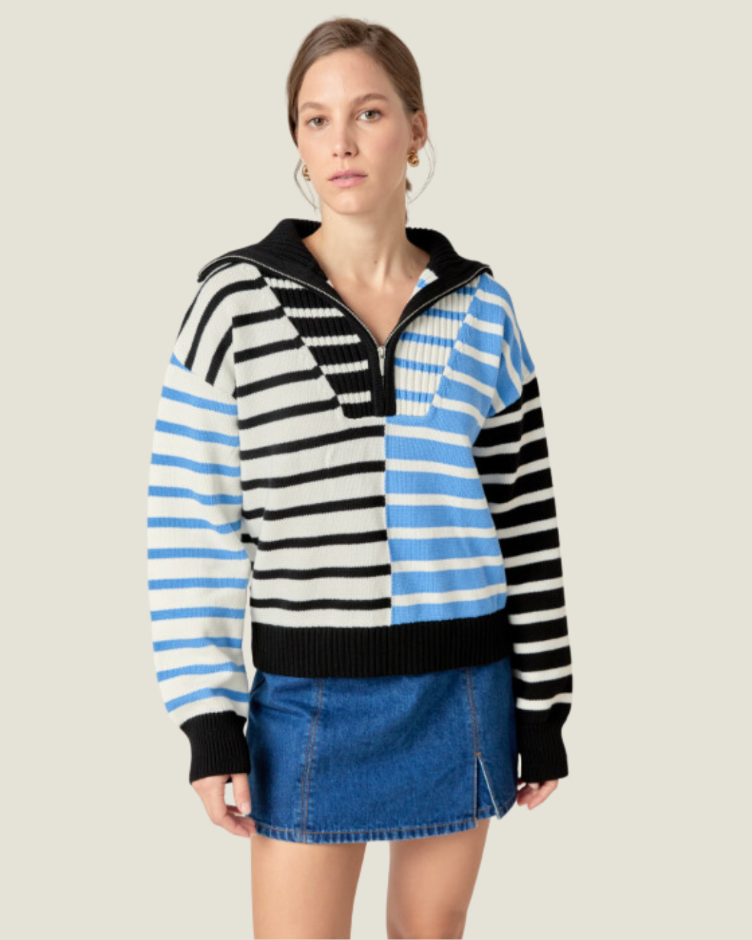 The Cori: Quarter Zip Sweater