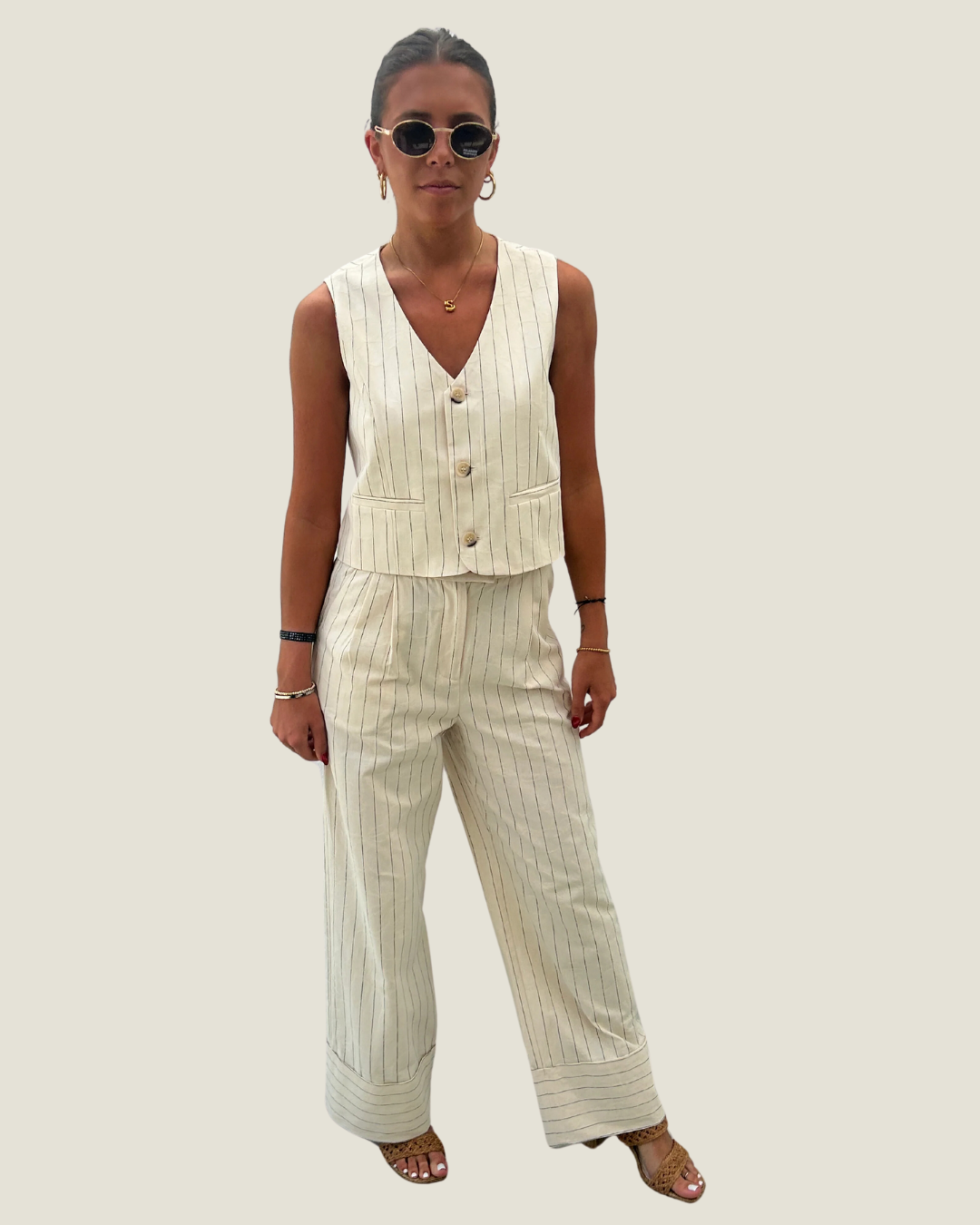 The Lennox: Relaxed Pinstripe Vest