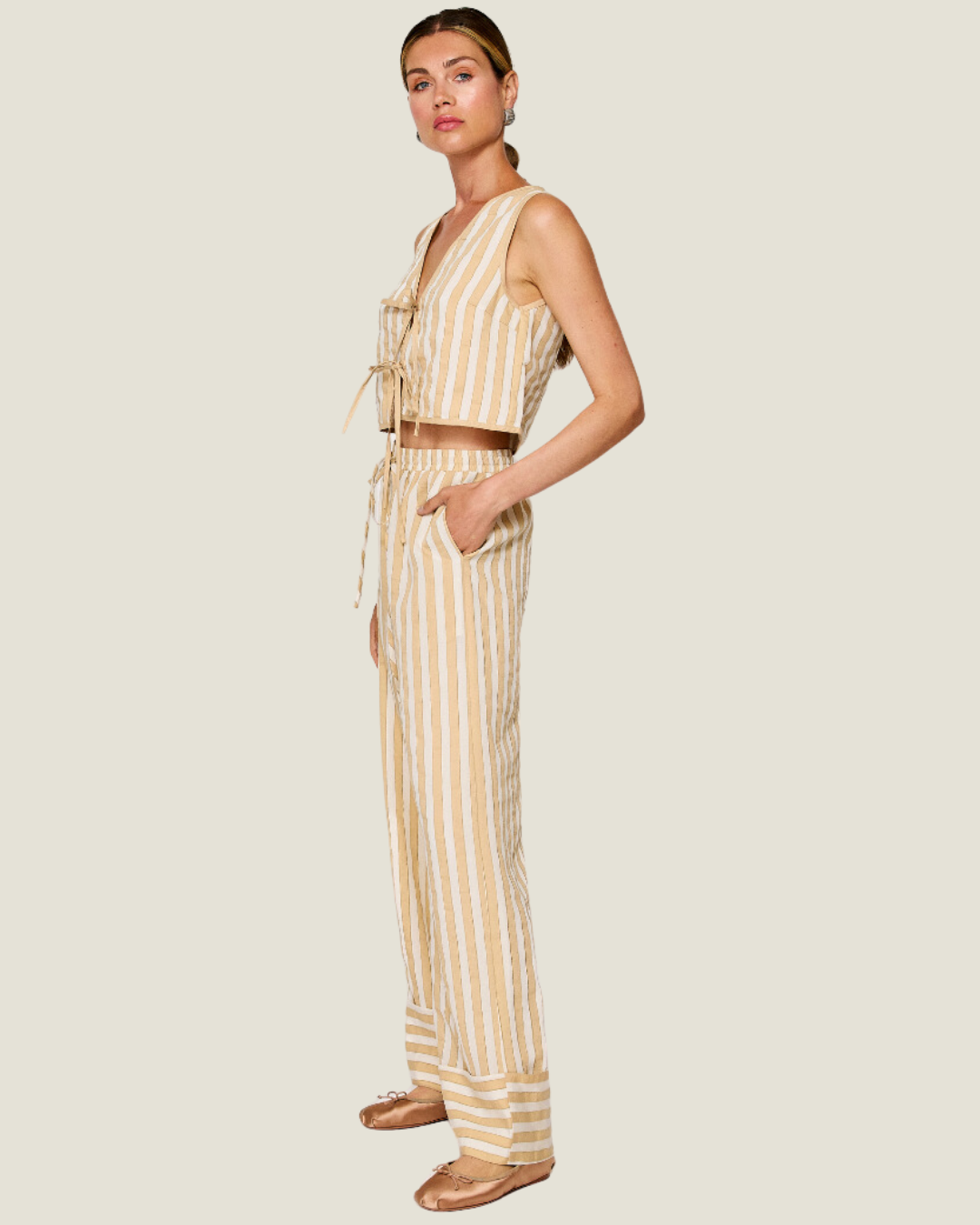 The Giselle: Striped Drawstring Pants