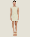 The Hals: Sage Green Crew Neck Sleeveless Midi Dress