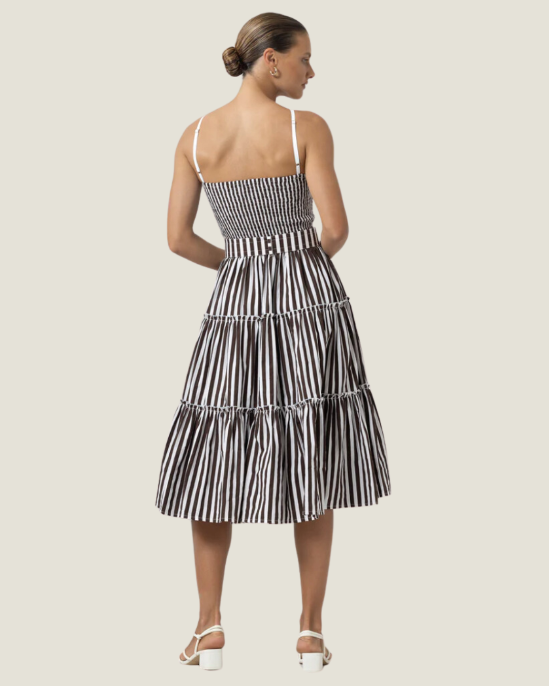 The Arlen: Poplin Dress Pencil Stripe