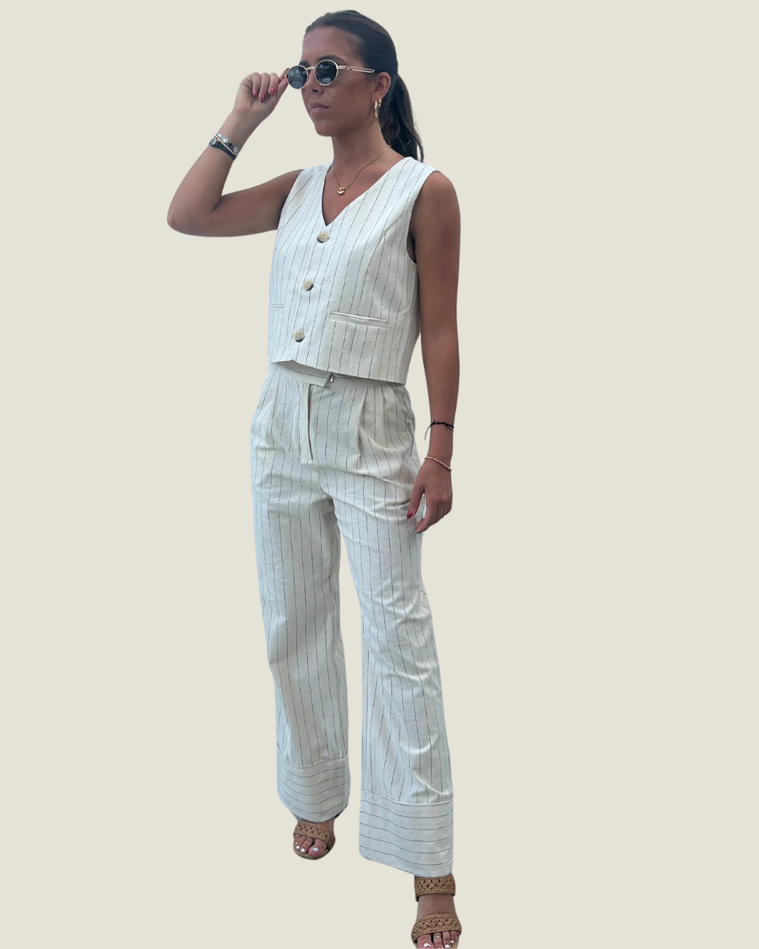 The Lennox: Relaxed Pinstripe Vest