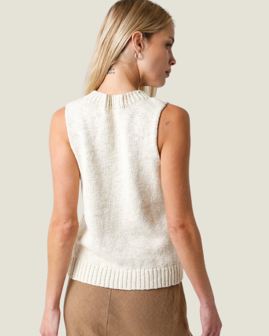 The Rowan: Sleeveless Knit Tank Top