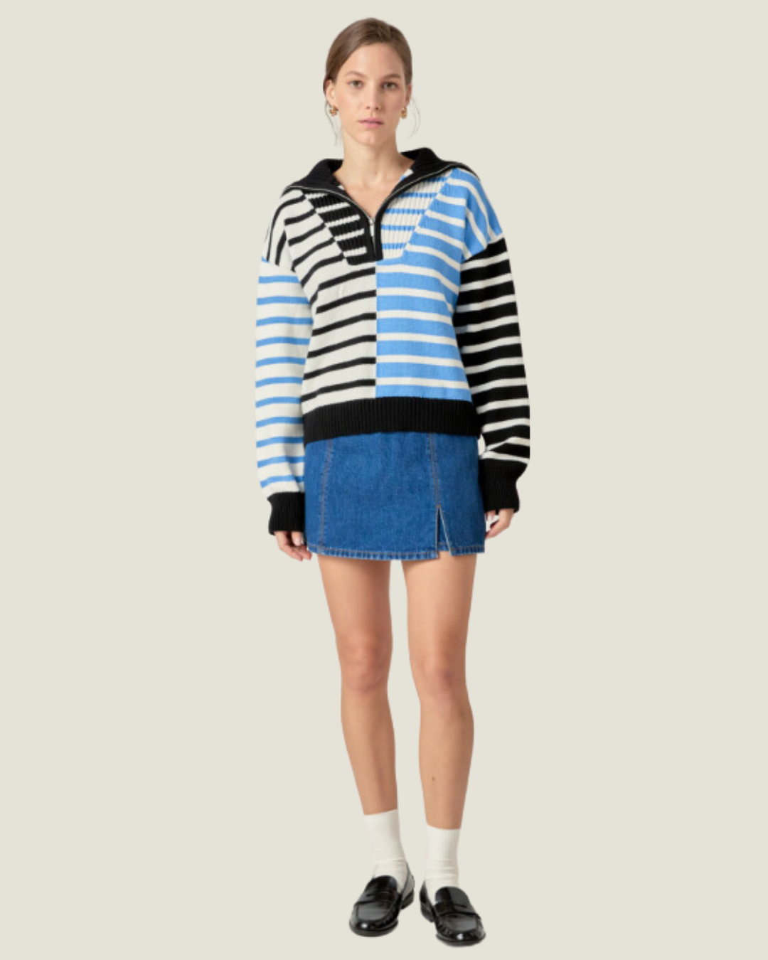The Cori: Quarter Zip Sweater
