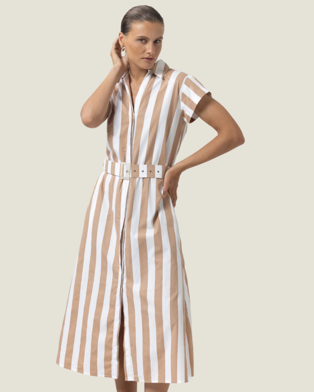 The Cindy: Poplin Midi Dress