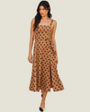 The Everett: Polka Dot Linen Midi