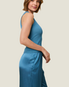 The Verena: Solid & Striped French Blue Tank