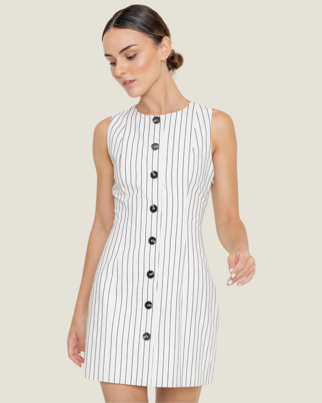 The Provence: Tailored Stripe Mini