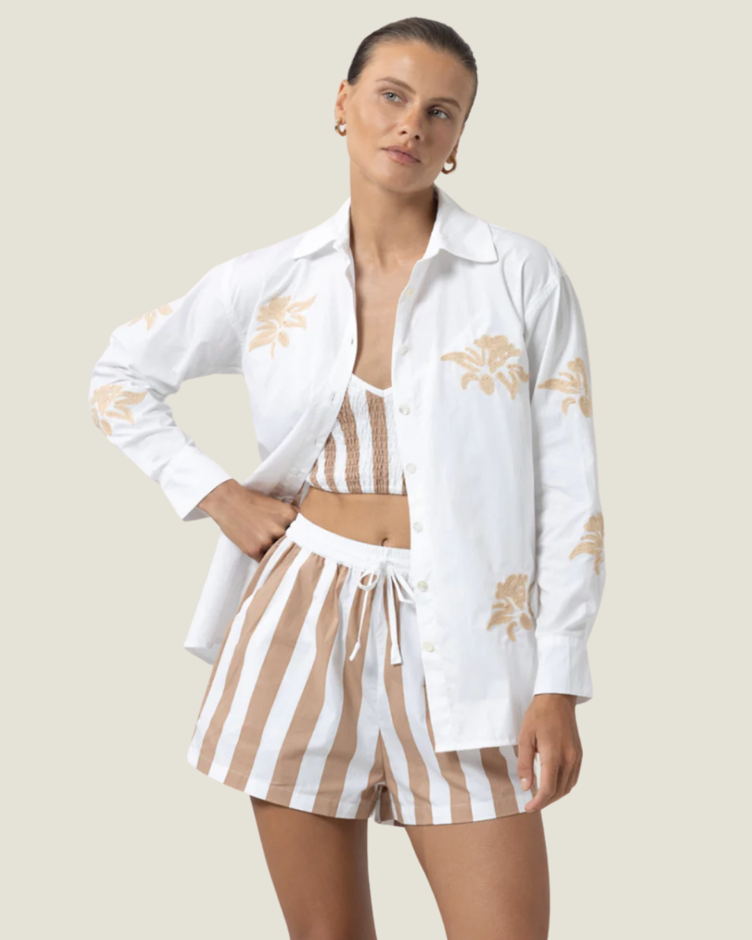 The Jayce: Embroidery Poplin Shirt