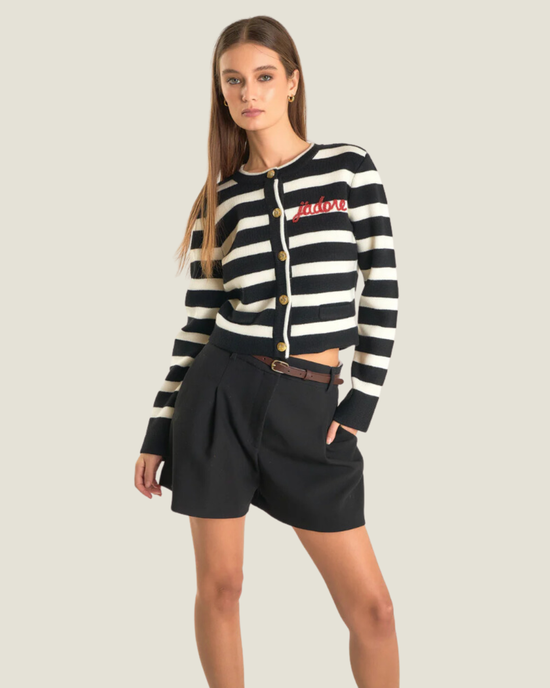 The J’adore: Knit Striped Cardigan